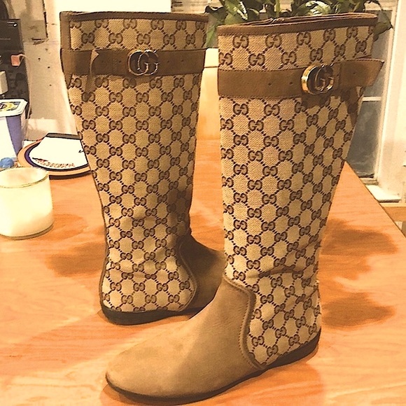 Gucci Shoes - Gucci GG Monogram Marmont Tall Boots Super Rare